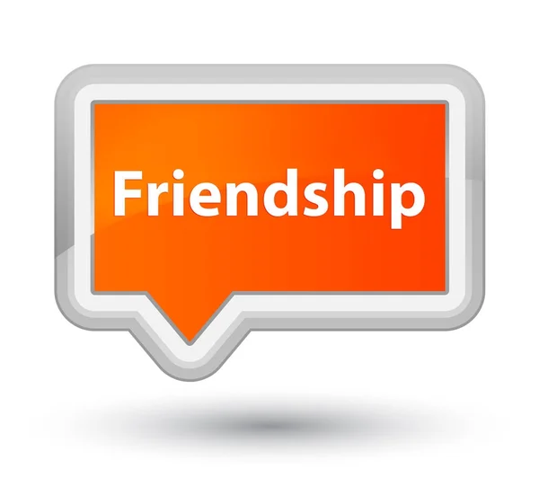 Barátság elsődleges narancssárga banner gomb — Stock Fotó