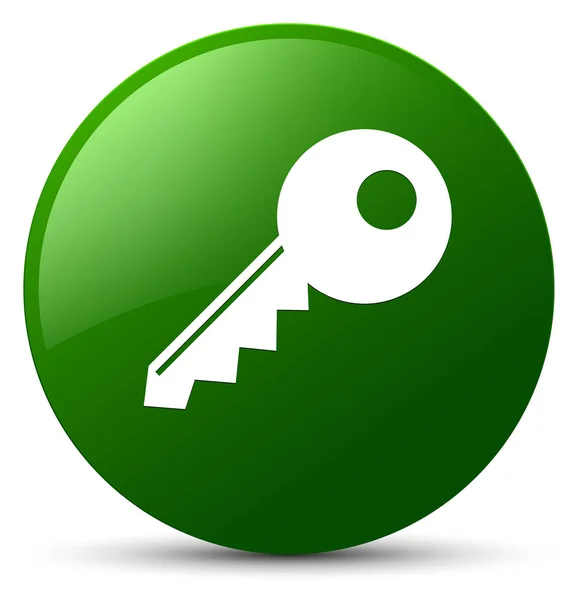 Sleutelpictogram groene ronde knop — Stockfoto