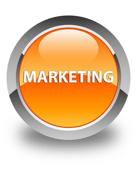 Marketing glossy orange round button — Stock Photo, Image