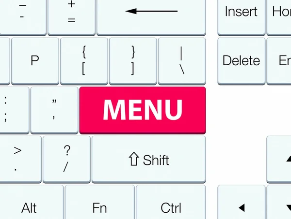 Menu pink keyboard button — Stock Photo, Image