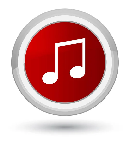 Icono de música botón redondo rojo primo — Foto de Stock