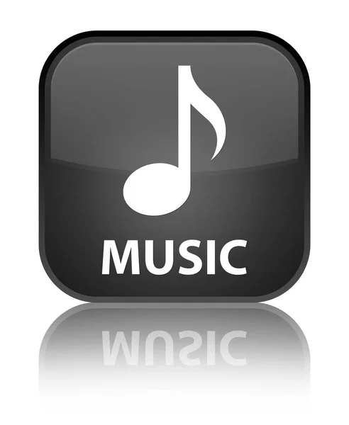 Music special black square button — Stock Photo, Image