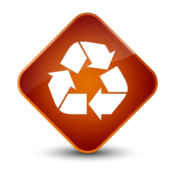 Recycling-Symbol eleganten braunen Diamanten-Knopf — Stockfoto