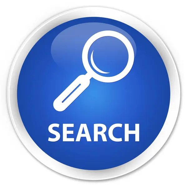 Search premium blue round button — Stock Photo, Image