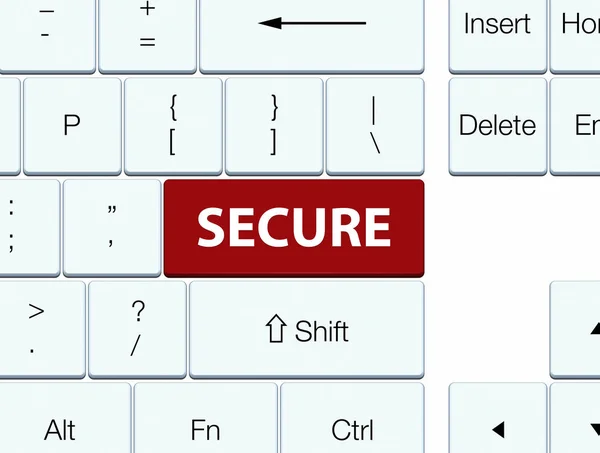 Secure brown keyboard button — Stock Photo, Image