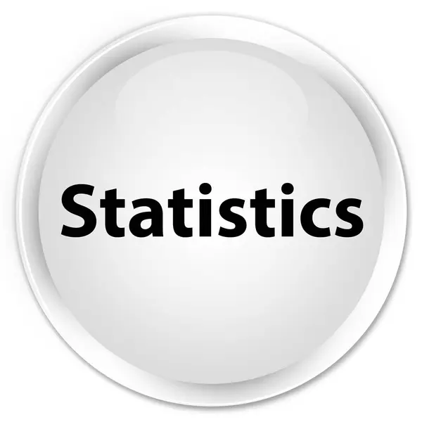 Statisztikák prémium fehér kerek gomb — Stock Fotó