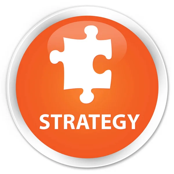 Strategia (icona puzzle) premium arancio pulsante rotondo — Foto Stock