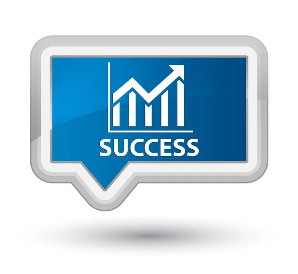 Succes (statistieken pictogram) eerste blauwe banner knop — Stockfoto