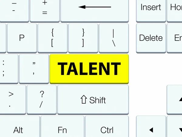 Yetenek sarı klavye düğme — Stok fotoğraf