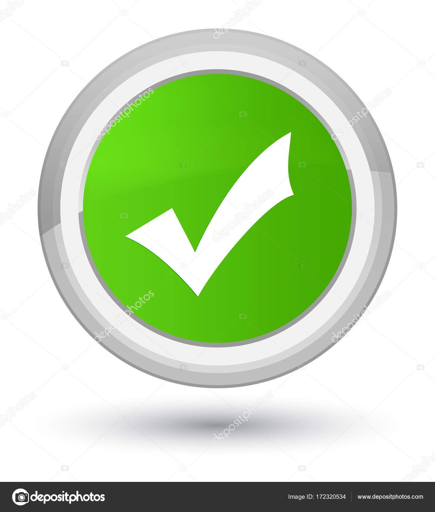 Validation Icon Prime Soft Green Round Button Stock Photo Image By C Fr Design