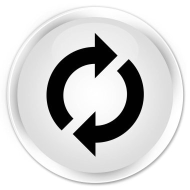 Güncelleştirme simgesini premium beyaz yuvarlak düğmesi