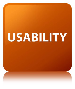 Kullanılabilirlik kahverengi kare düğme