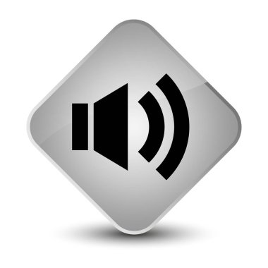 Ses simgesini zarif beyaz elmas düğmesi