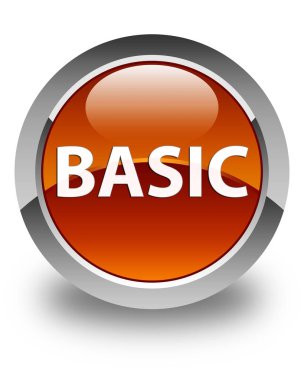 Temel parlak kahverengi yuvarlak düğme