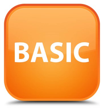 Temel özel turuncu kare düğme