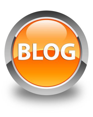 Blog parlak turuncu yuvarlak düğme