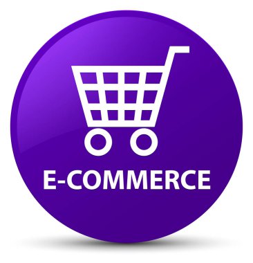 E-ticaret mor yuvarlak düğmesi