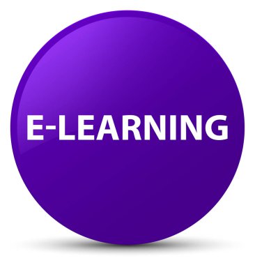 E-öğrenme mor yuvarlak düğmesi
