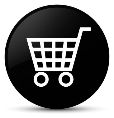 E-ticaret simge siyah yuvarlak düğmesi