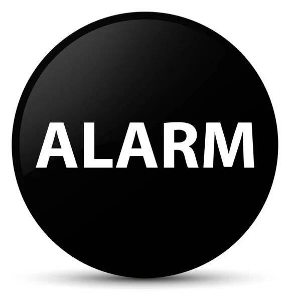 Alarm black round button — Stock Photo, Image