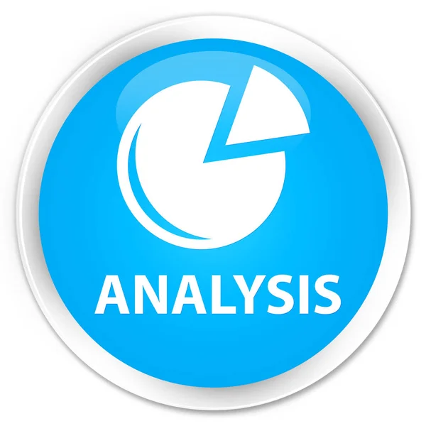 Analizy (ikonę wykresu) premium cyan niebieski okrągły przycisk — Zdjęcie stockowe