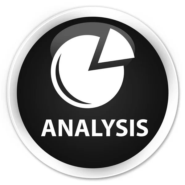 Analizy (ikonę wykresu) premium czarny okrągły przycisk — Zdjęcie stockowe