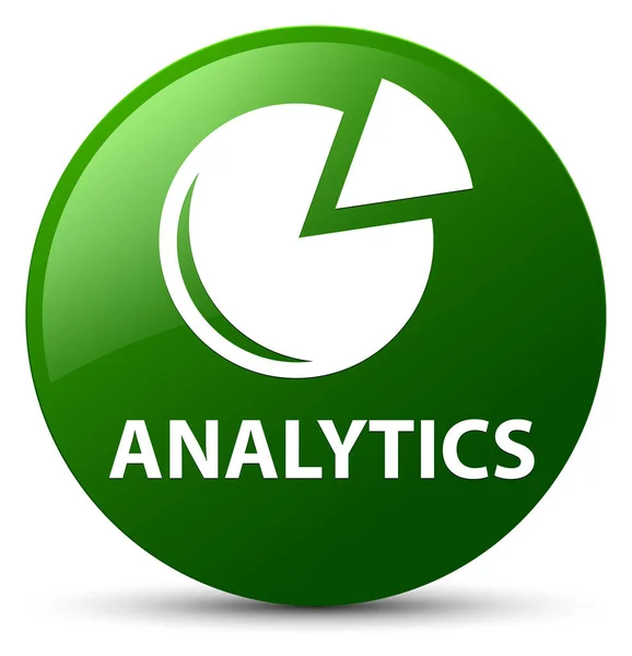 Analytics (ikonę wykresu) zielony okrągły przycisk — Zdjęcie stockowe
