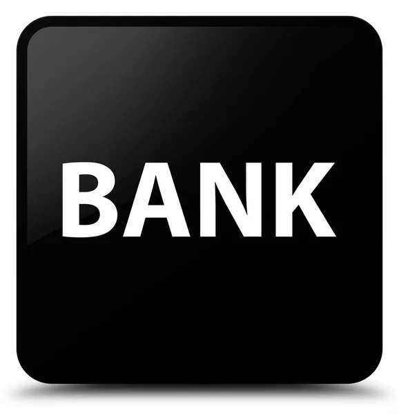 Τράπεζα μαύρο τετράγωνο κουμπί — Φωτογραφία Αρχείου