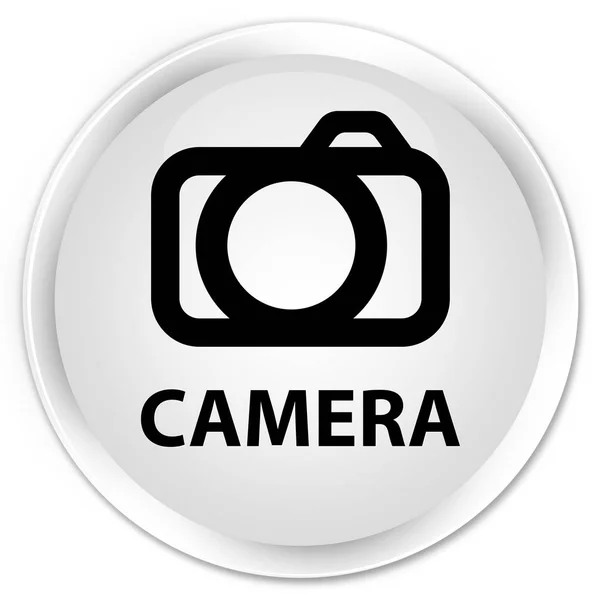 Botão redondo branco premium da câmera — Fotografia de Stock