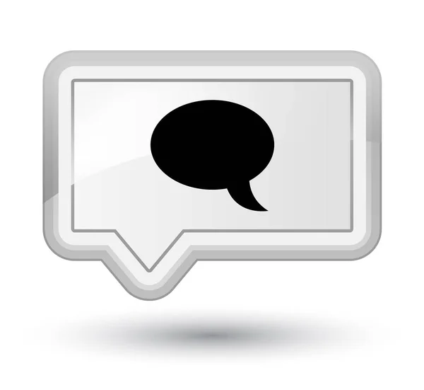 Chat icon prime white banner button — Stock Photo, Image