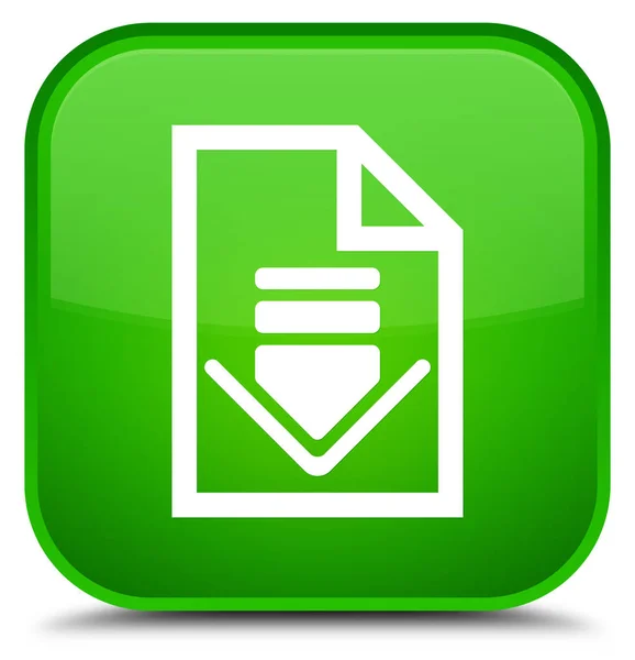 Иконка документа - специальная зеленая квадратная кнопка — стоковое фото