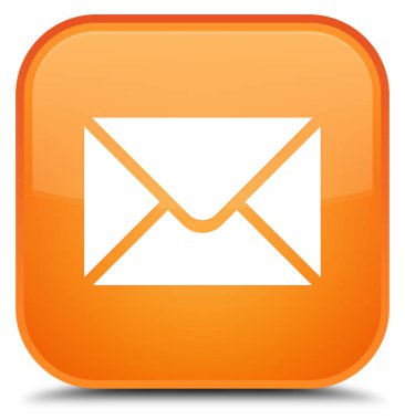 E-posta kutsal kişilerin resmi özel turuncu kare düğme