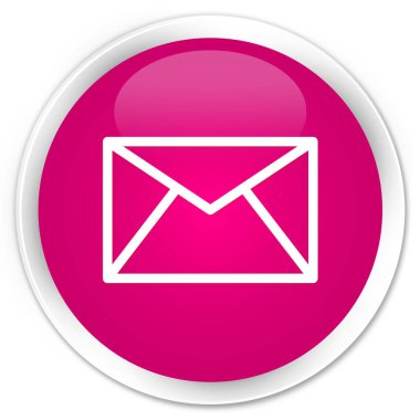 E-posta kutsal kişilerin resmi sigorta primi pembe yuvarlak düğmesi