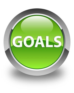 Gol parlak yeşil yuvarlak düğme