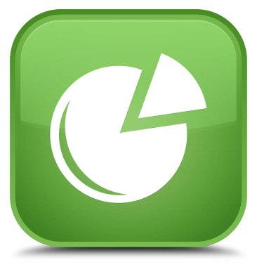 Grafik simgesini özel yumuşak yeşil kare düğme