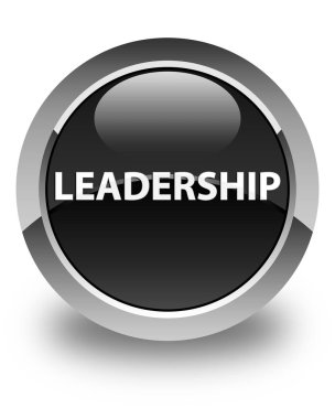 Liderlik parlak siyah yuvarlak düğme