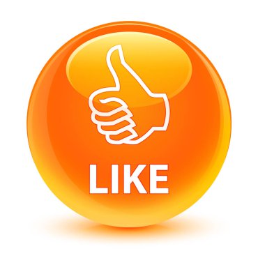 Düğme gibi cam gibi turuncu yuvarlak