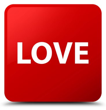 Aşk kırmızı kare düğme