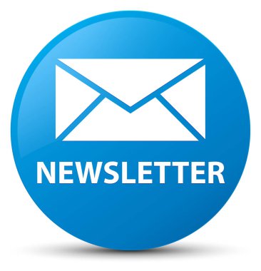 Bülten camgöbeği mavi yuvarlak düğmesi