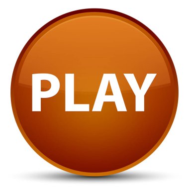 Oyun özel kahverengi yuvarlak düğmesi