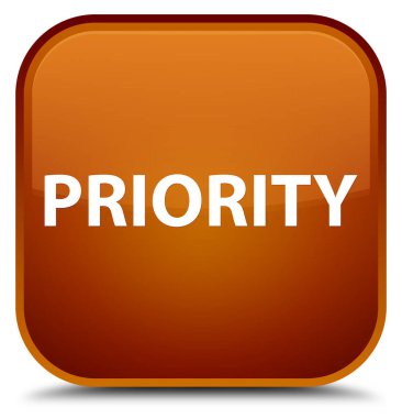 Öncelik özel kahverengi kare düğme