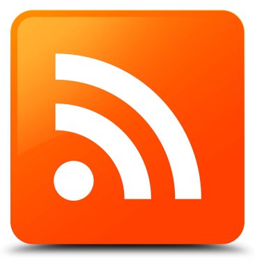 RSS simgesi turuncu kare düğme