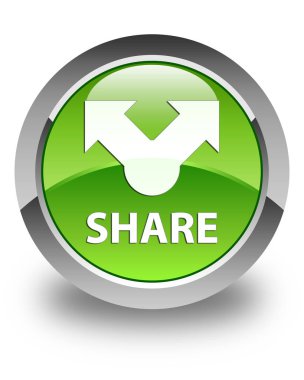 Paylaşım parlak düğme yeşil