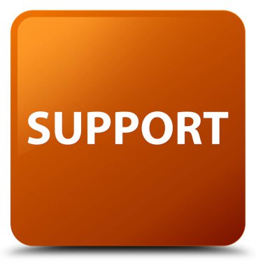 Destek kahverengi kare düğme