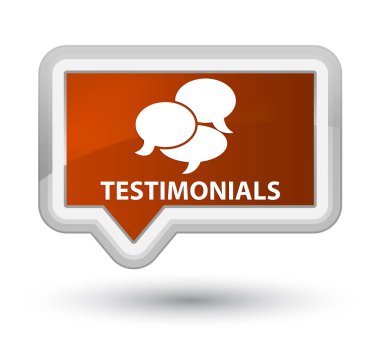 Görüşler (yorum simgesi) asal kahverengi banner buton