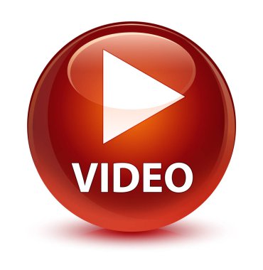 Video cam gibi kahverengi yuvarlak düğmesi