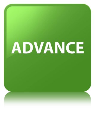 Önceden yumuşak yeşil kare düğme