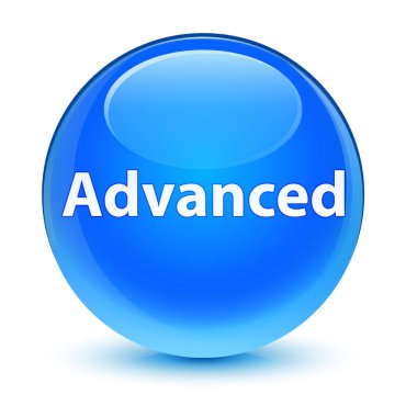 Camsı camgöbeği mavi yuvarlak düğmesi gelişmiş