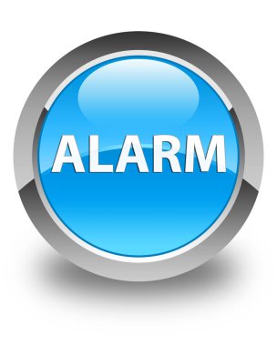 Alarm parlak mavi düğme mavi