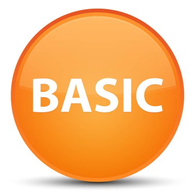 Temel özel turuncu yuvarlak düğmesine